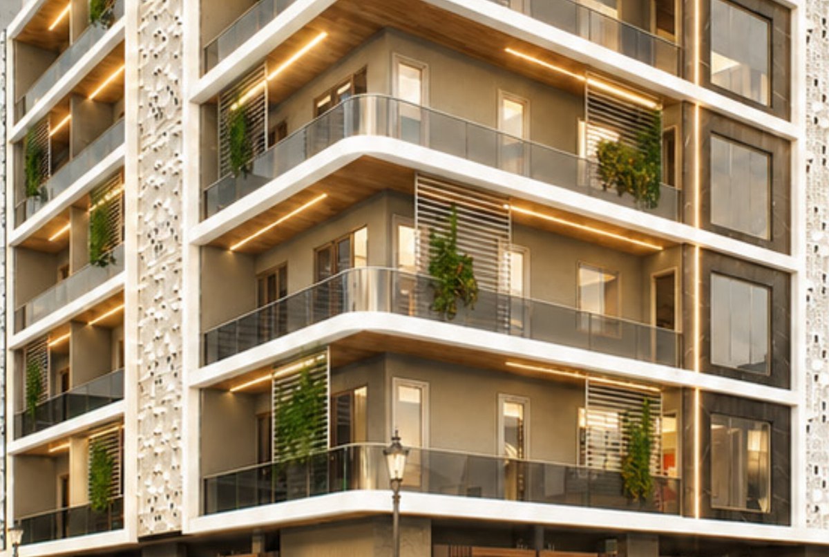 Elite Imperial Tower balcony and lighting design detail