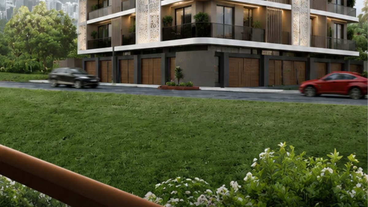 Elite Imperial Tower ground floor and street view, Greater Noida